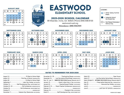 Eastwood Calendar